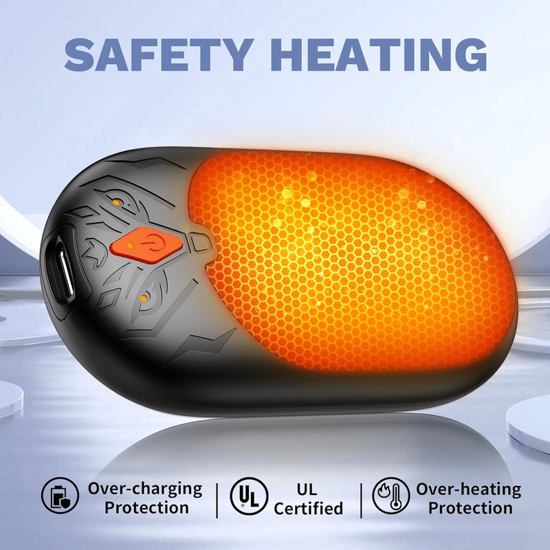AJVV Hand Warmers Rechargeable 2 Pack, Electric Hand Warmer Up to 24Hrs, Wolf-Shape, Portable Reusable HandWarmer, Winter Gifts for Camping, Hunting, Fishing, Christmas - Image 4